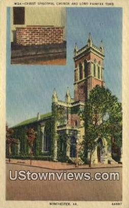 Christ Episcopal Church  - Winchester, Virginia VA Postcard