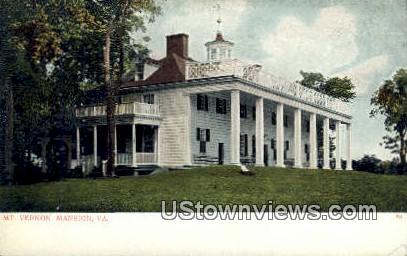 Mansion  - Mount Vernon, Virginia VA Postcard