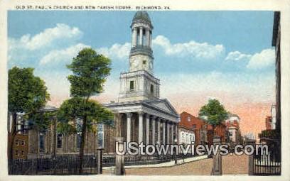 Old St Pauls Church - Richmond, Virginia VA Postcard