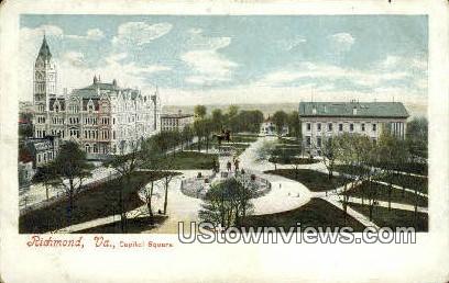 Capitol Square  - Richmond, Virginia VA Postcard