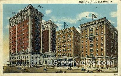 Murphy's Hotel  - Richmond, Virginia VA Postcard