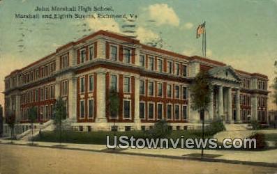 John Marshall High School  - Richmond, Virginia VA Postcard