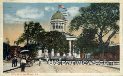 City Hall  - Norfolk, Virginia VA Postcard