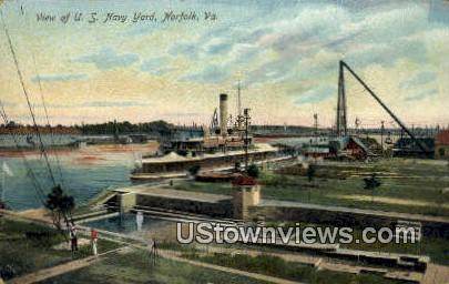 Us Navy Yard  - Norfolk, Virginia VA Postcard