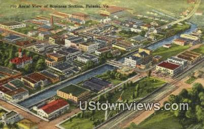Business Section  - Pulaski, Virginia VA Postcard