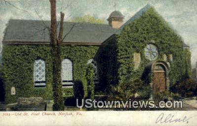 Old St Pauls Church  - Norfolk, Virginia VA Postcard