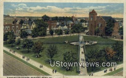Washingtons Square  - Newport News, Virginia VA Postcard