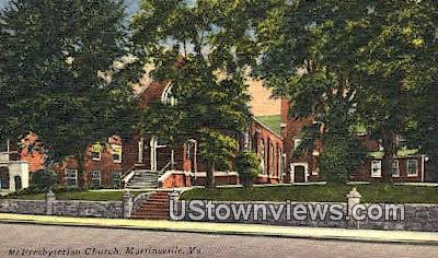 Presbyterian Church  - Martinsville, Virginia VA Postcard