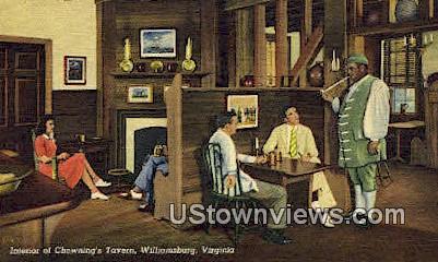 Interior Of Chownings Tavern  - Williamsburg, Virginia VA Postcard