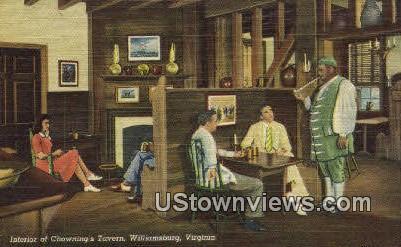 Interior Of Chownings Tavern  - Williamsburg, Virginia VA Postcard