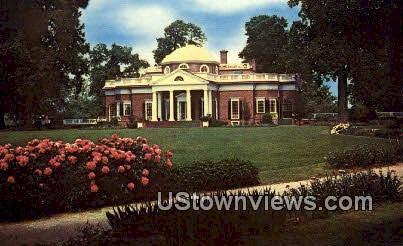 Monticello Home Thomas Jefferson  - Charlottesville, Virginia VA Postcard