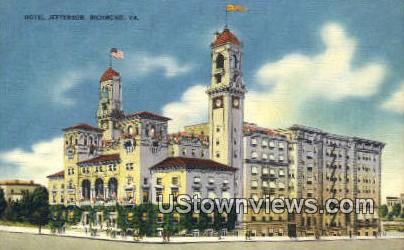 Hotel Jefferson  - Richmond, Virginia VA Postcard