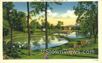 Lake Spring Park  - Salem, Virginia VA Postcard