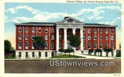 Everett College For Young women  - Danville, Virginia VA Postcard