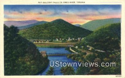 Balcony Falls - James River, Virginia VA Postcard