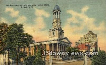 Old St Pauls Church  - Richmond, Virginia VA Postcard