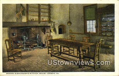 Martha Washingtons Kitchen  - Mount Vernon, Virginia VA Postcard