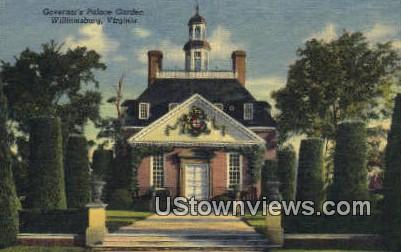 Governors Palace Garden  - Williamsburg, Virginia VA Postcard