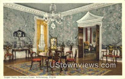 Supper Room governors Palace  - Williamsburg, Virginia VA Postcard