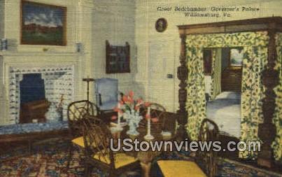 Great Bedchamber Governors Palace  - Williamsburg, Virginia VA Postcard