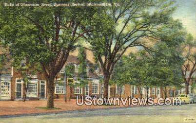 Duke Of Gloucester Street  - Williamsburg, Virginia VA Postcard