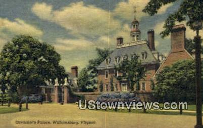 Governors Palace  - Williamsburg, Virginia VA Postcard
