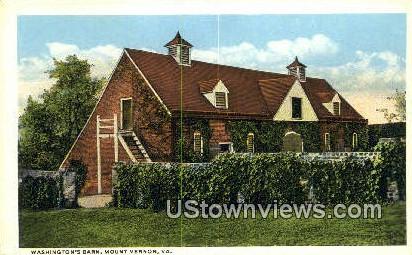 Washingtons Barn  - Mount Vernon, Virginia VA Postcard