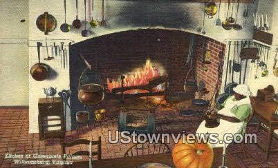 Kitchen Of Governors Palace  - Williamsburg, Virginia VA Postcard