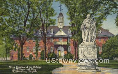Wren Bld College of William & Mary  - Williamsburg, Virginia VA Postcard