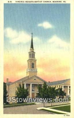 Virginia Height Baptist Church  - Roanoke Postcard