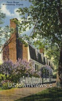 Travis House  - Williamsburg, Virginia VA Postcard