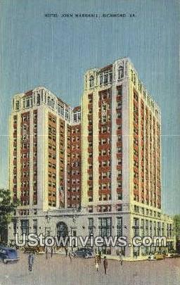 Hotel John Marshall  - Richmond, Virginia VA Postcard