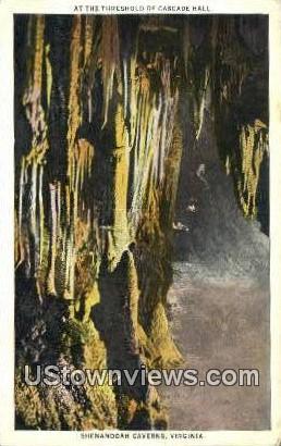 At The Threshold Of Cascade Hall  - Shenandoah Caverns, Virginia VA Postcard