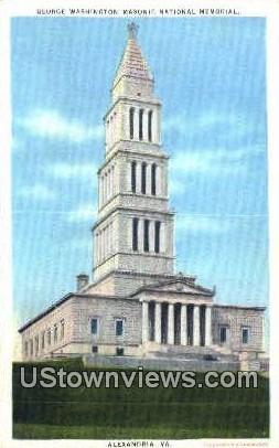 George Washington National Memoiral  - Alexandria, Virginia VA Postcard