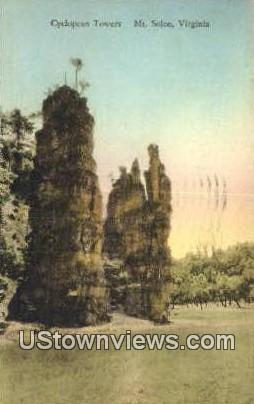 Cyclopean Towers  - Mount Solon, Virginia VA Postcard