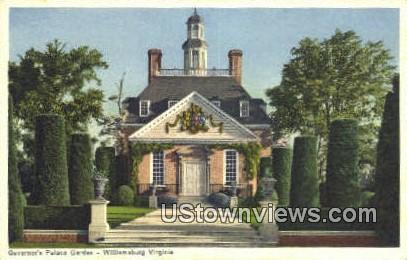 Governors Palace Garden  - Williamsburg, Virginia VA Postcard