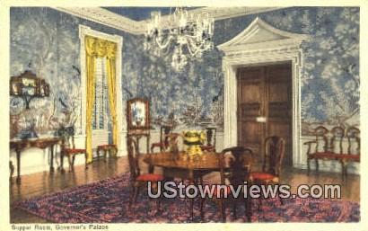 Supper Room governors Palace  - Williamsburg, Virginia VA Postcard