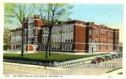 Jefferson Senior High School  - Roanoke, Virginia VA Postcard