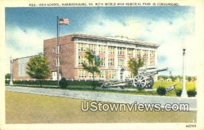 High School    - Harrisonburg, Virginia VA Postcard