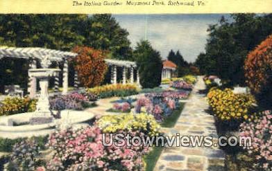 The Italian Garden Maymont Park  - Richmond, Virginia VA Postcard
