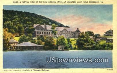 New Modern Hotel at Mountain Lake  - Pembroke, Virginia VA Postcard
