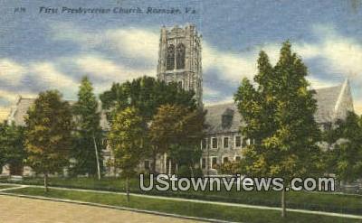 First Presbyterian Church  - Roanoke, Virginia VA Postcard