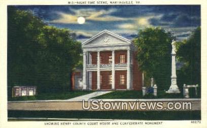 Henry County Court House - Martinsville, Virginia VA Postcard