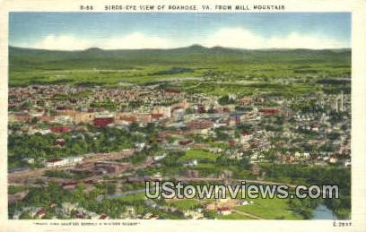 Mill Mountain  - Roanoke, Virginia VA Postcard