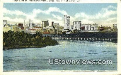 Skyline - Richmond, Virginia VA Postcard