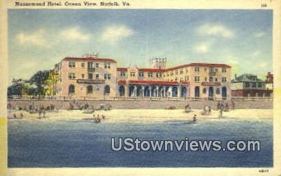 Nansemond Hotel Ocean View  - Norfolk, Virginia VA Postcard