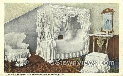 Martha Washingtons Bedroom  - Mount Vernon, Virginia VA Postcard
