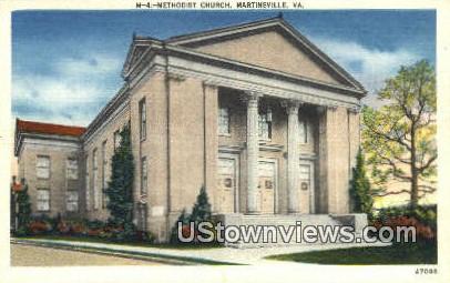 Methodist Church  - Martinsville, Virginia VA Postcard