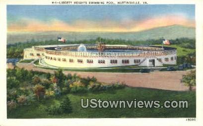 Liberty Heights Swimming Pool  - Martinsville, Virginia VA Postcard