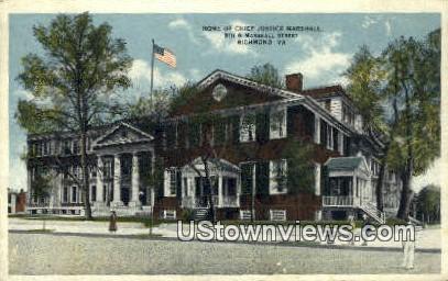 Home Of Chief Justice Marshall  - Richmond, Virginia VA Postcard